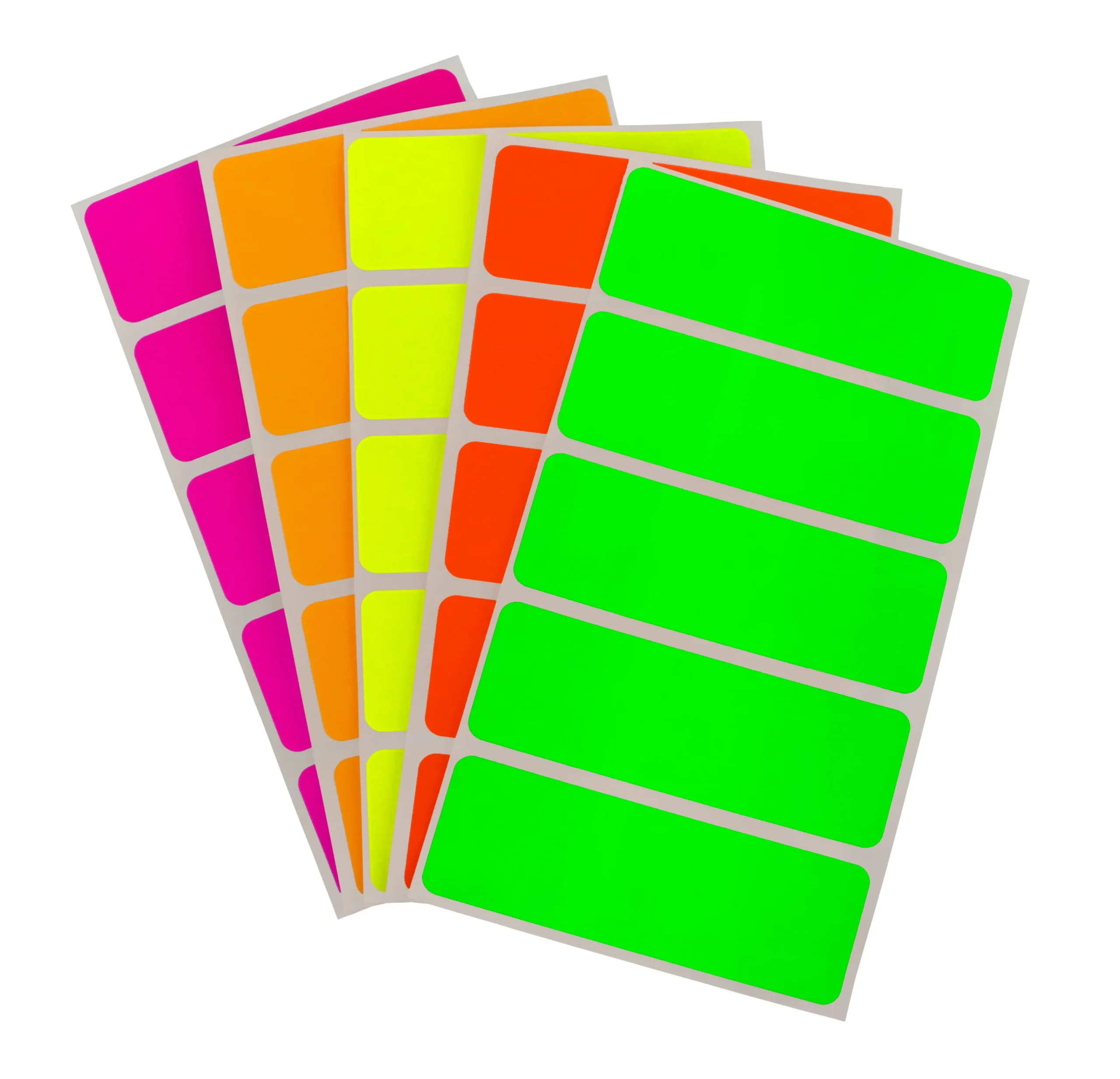 Labels and colored stickers